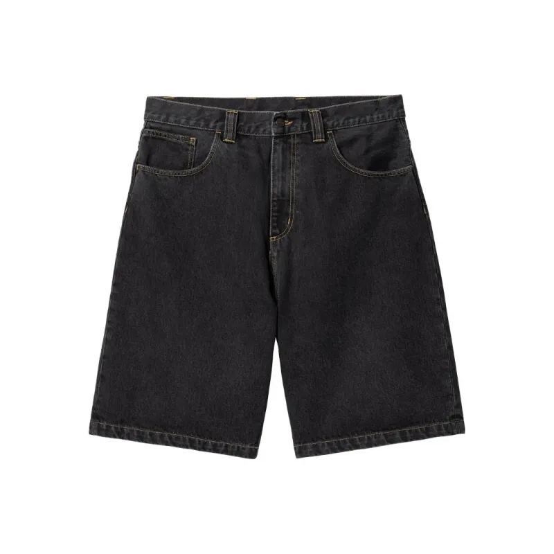 Carhartt WIP Logo patch Wide leg Denim Shorts-0
