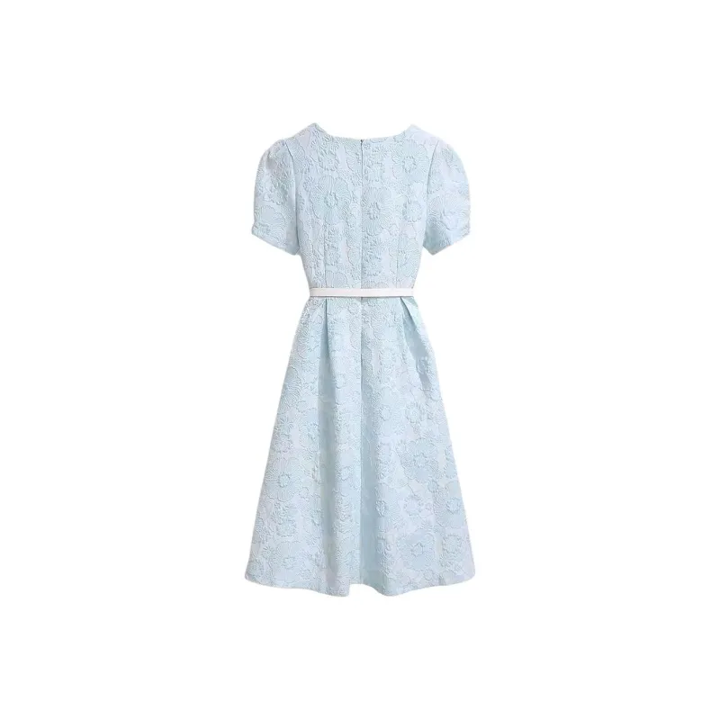 KEAB Short Sleeved Dress Women's Light Blue-1