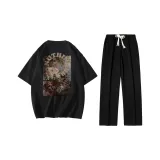 Set (Black Top+Black Pants)