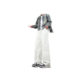 WHELVE Casual Pants Unisex White Heather Gray