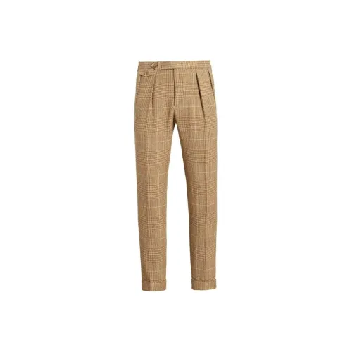 Polo Ralph Lauren Check-pattern Plated Tailored Trousers