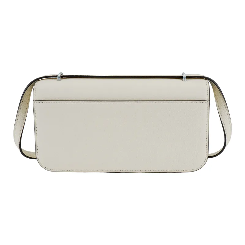 TORY BURCH Eleanor Litchi Grain Leather Shoulder Bag, Crossbody Bag Trumpets Women's Oat-2