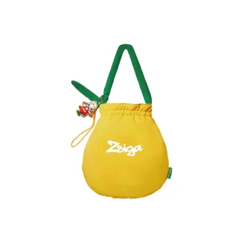 POP MART People Walking Along The Zsiga Line Polyamide Shoulder Bag, Crossbody Bag Unisex Yellow & Green