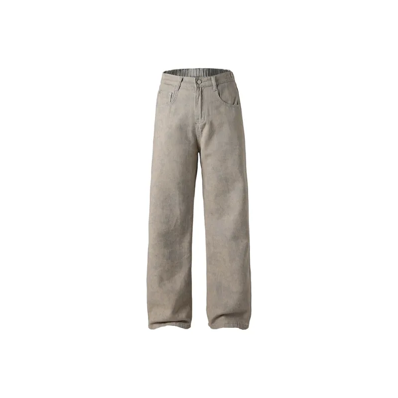 VXOXV Jeans Unisex Khaki Gray-0