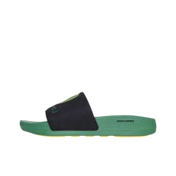 John Deere x Skechers Low Slider Big Logo Slide Slippers Men's Gray Green
