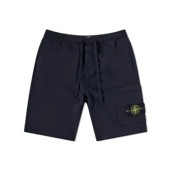 STONE ISLAND 64651 Cotton Fleece Garment Dyed Shorts