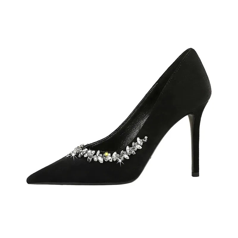 QITUMAUL Slim Heel High Heels Women's-3