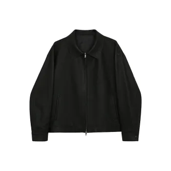 Osens Leather Jacket Men's Classic Black