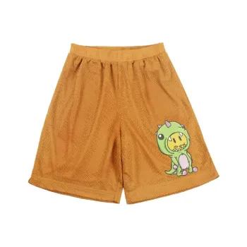 Drew House Dinosaur Series Casual Shorts Unisex Orange