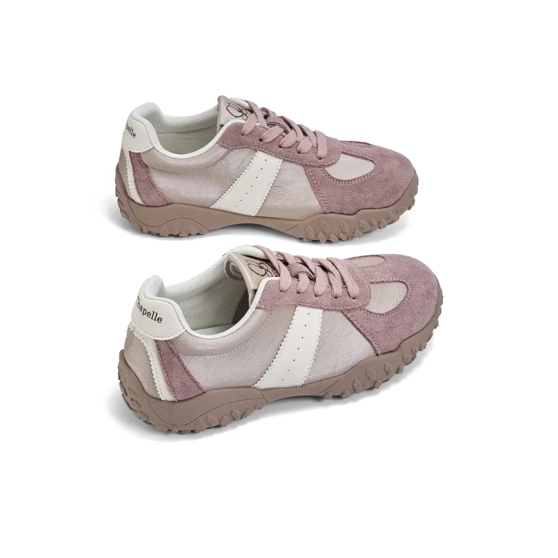 La Chapelle Abrasion Resistant Slip Resistant Cushioning Height Increasing Low Top Casual Shoes Women's Pink-2
