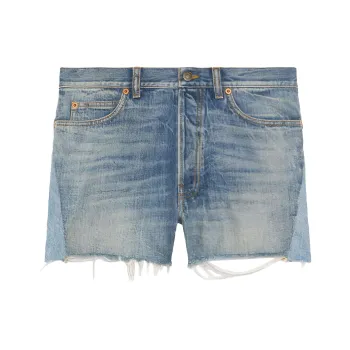 GUCCI Denim Shorts Men Blue