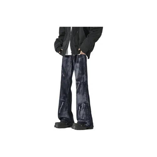 Dance With Wolves Jeans Mens Black Gray Black