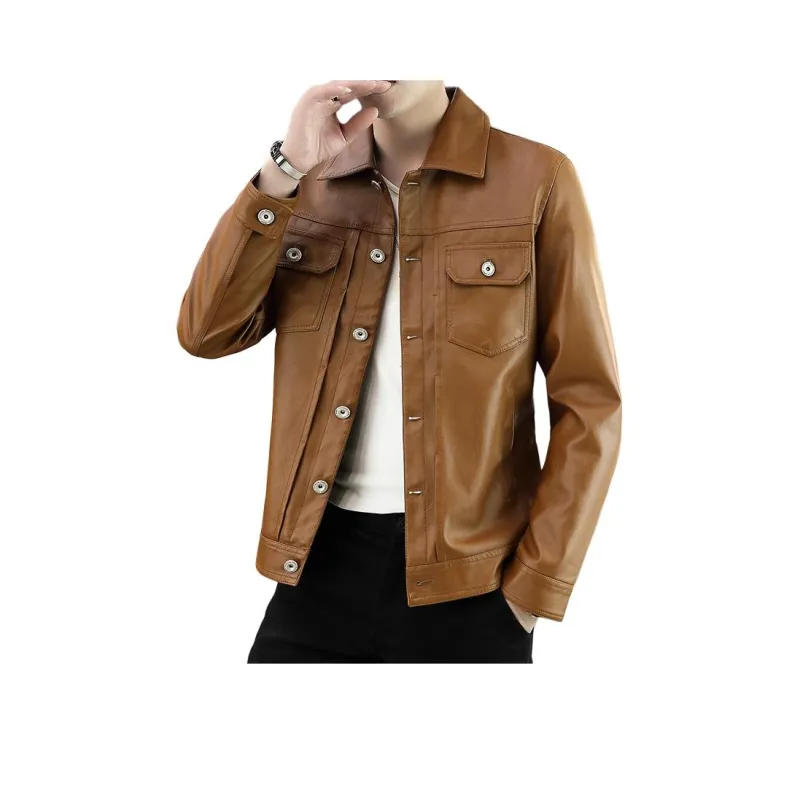 PIERRE CARDIN Leather Jacket Men's-6