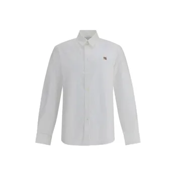 Maison Kitsune Fox Head Patch Long Sleeved Shirt