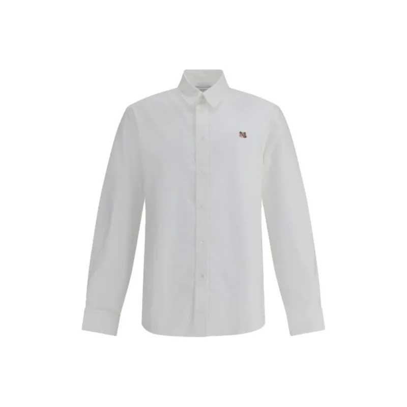 Maison Kitsune Fox Head Patch Long Sleeved Shirt-0