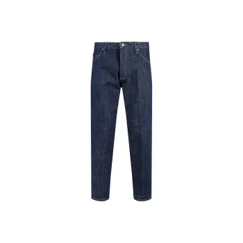 EMPORIO ARMANI SS24 Jeans Men's Dark Denim Blue Color