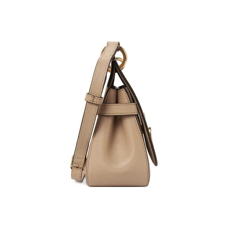 Mulberry Cow Leather Crossbody Bag, Shoulder Bag Women's Nude-2