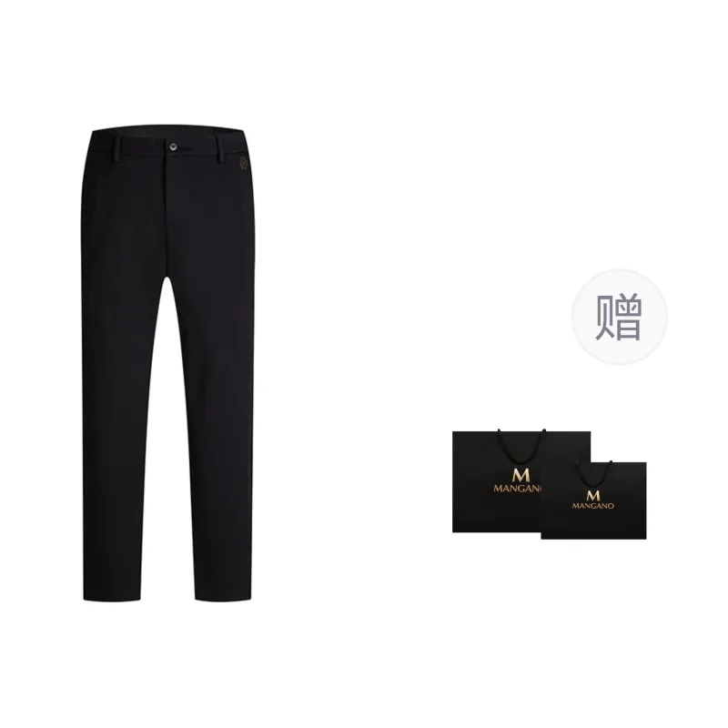 MANGANO Casual Pants Men's Black Comes With Brand Shopping Bag-2