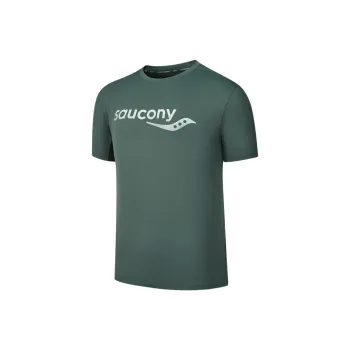 Saucony T Shirt Unisex Peacock Green