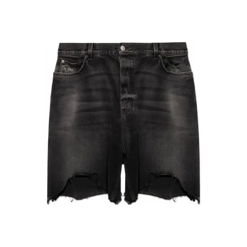 Balenciaga FW22 Denim Shorts Men's Charcoal-0