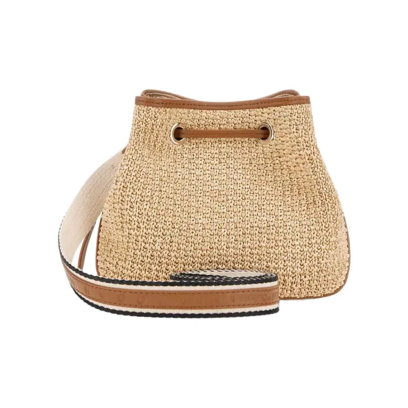 HOGAN Woven Drawstring Basket Bag-3