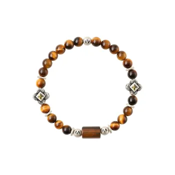 BABAMA Natural Tiger's Eye Stone Bracelets Unisex
