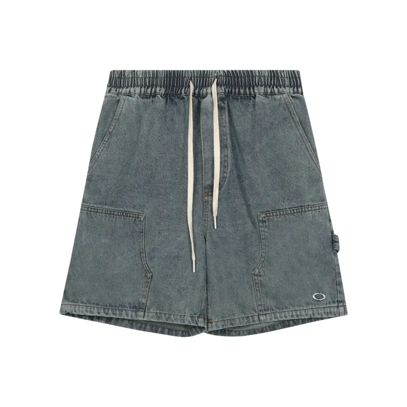 TGNS Denim Shorts Unisex Washed Blue-0