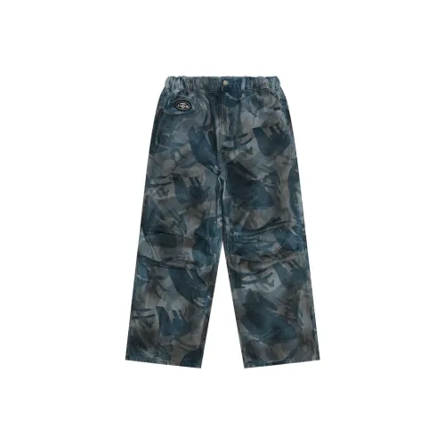 Aape Moonface logo Washed Camo Jeans