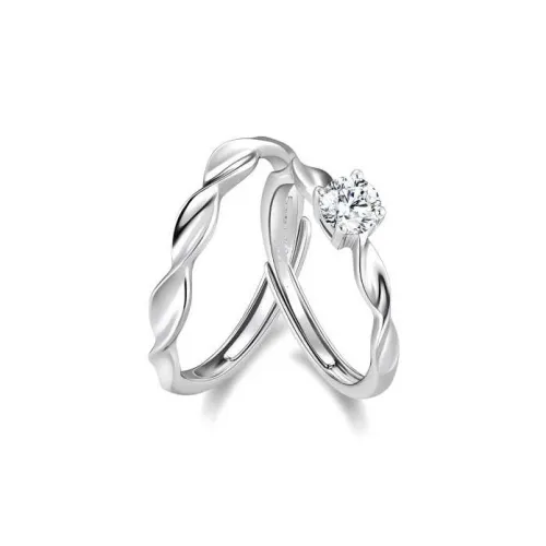 LITNEEDS Colored Glaze Ring Pair Unisex