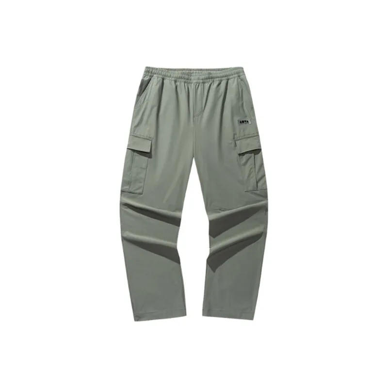 Anta Life Collection Cargo Pants Unisex Grass Gray Green-0