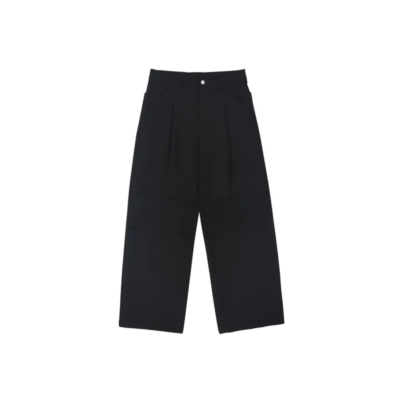 MYSAMESAME Casual Pants Unisex Black In Stock-0