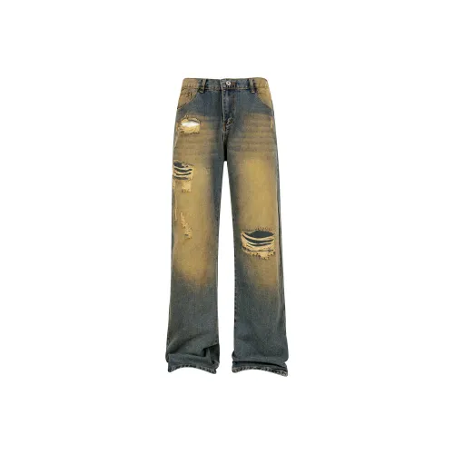 Poshbrain Jeans Unisex Vintage Blue