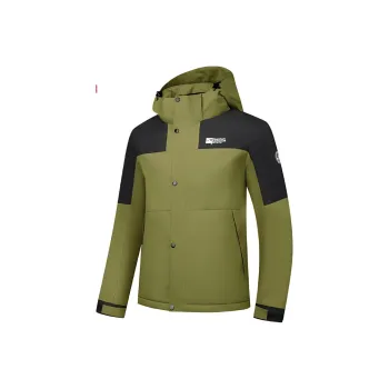 QIAODAN Trench Coat Men's Willow Embankment Green/Black
