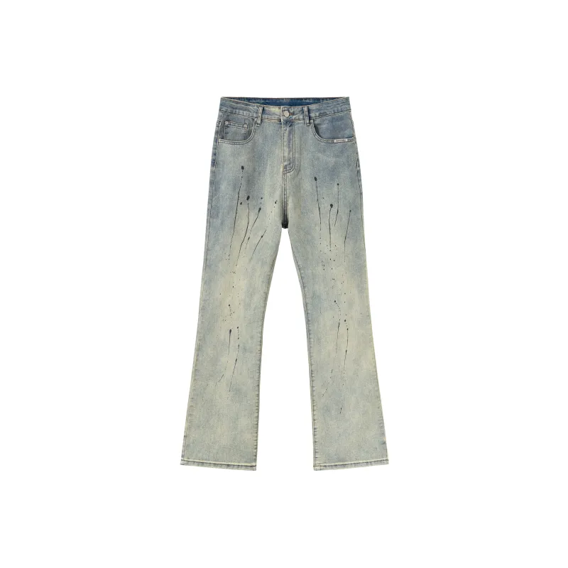 XINYINSU 24FW Jeans Unisex Yellow Mud-2