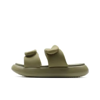 XTEP Slip Resistant Abrasion Resistant Slide Slippers Women's Withered Leaf Green