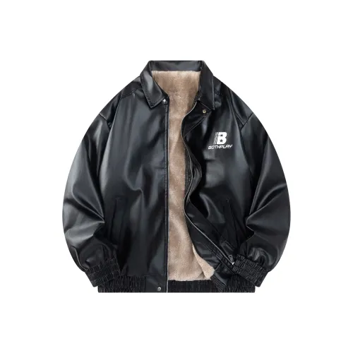 BOTH PLAY Leather Jacket Unisex