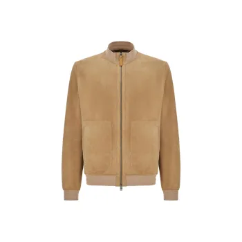 Canali Suede Bomber Jacket