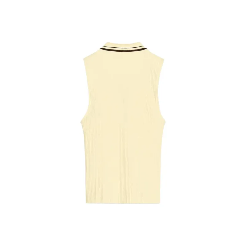 ZARA Polo Shirt Women's Light Yellow-1