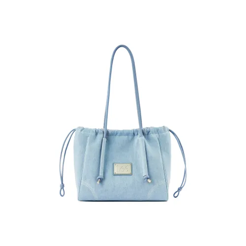 Lee Fabric, PU Crossbody Bag, Shoulder Bag, Handbag Large Size Women's Light Blue