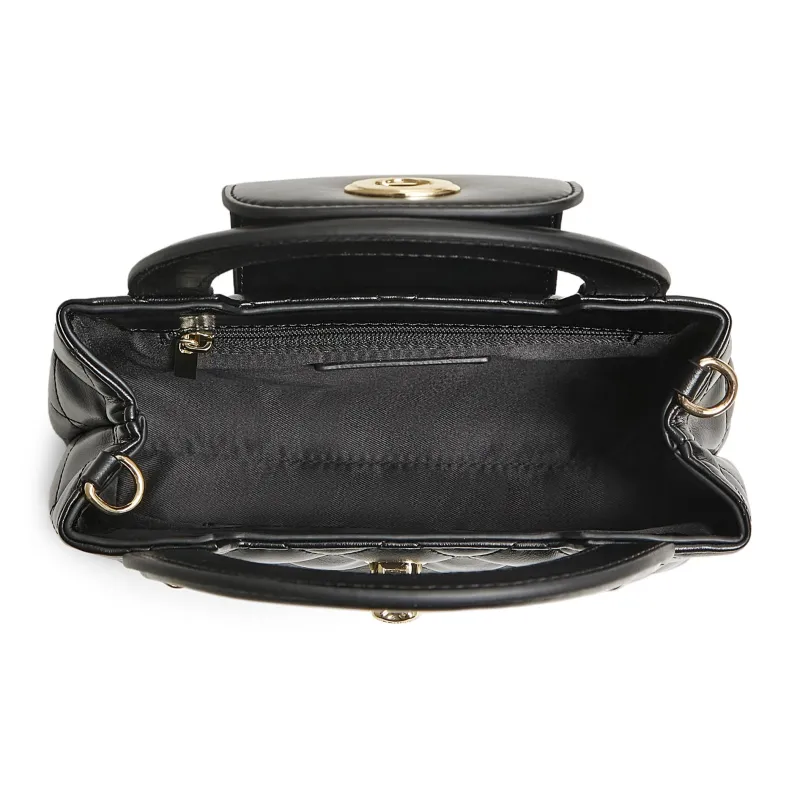 Teenmix Artificial Leather One Shoulder Handbag Trumpets Women's Black-3