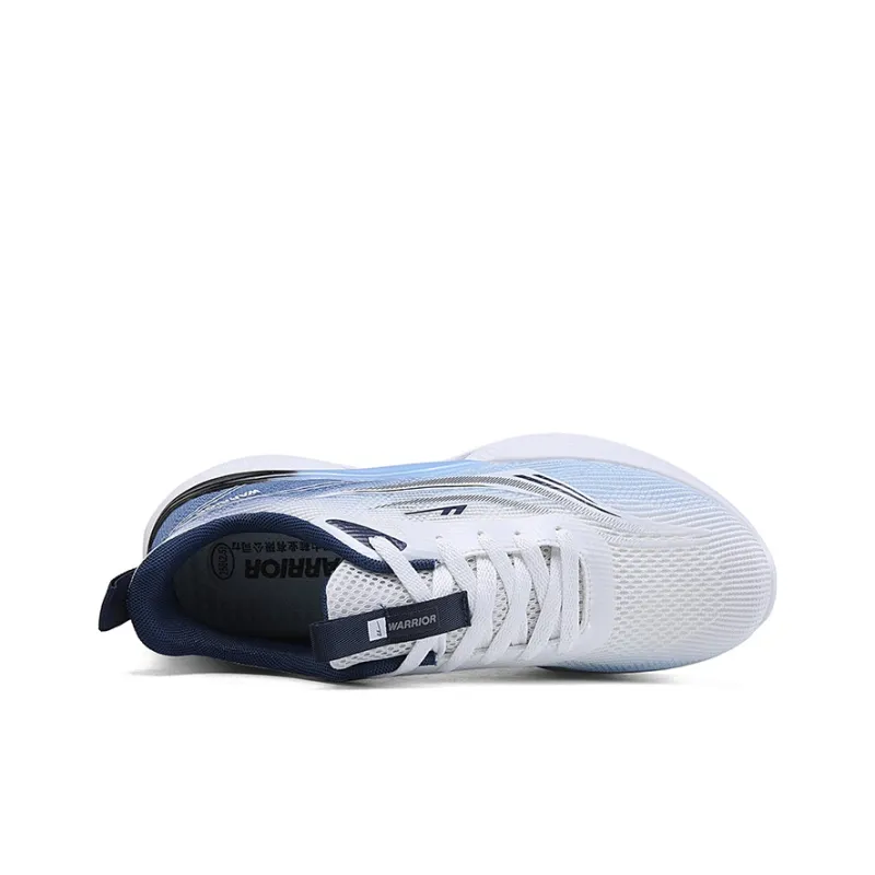 Warrior Anti Slip Wear Resistant Low Top Casual Running Shoes Men's Dark Blue White-3