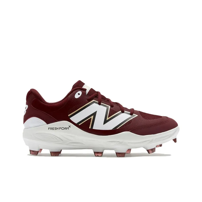 New Balance Low Top Upper Height Slip Resistant And Abrasion Resistant Functionality Baseball Shoes Men's Burgundy Red-1