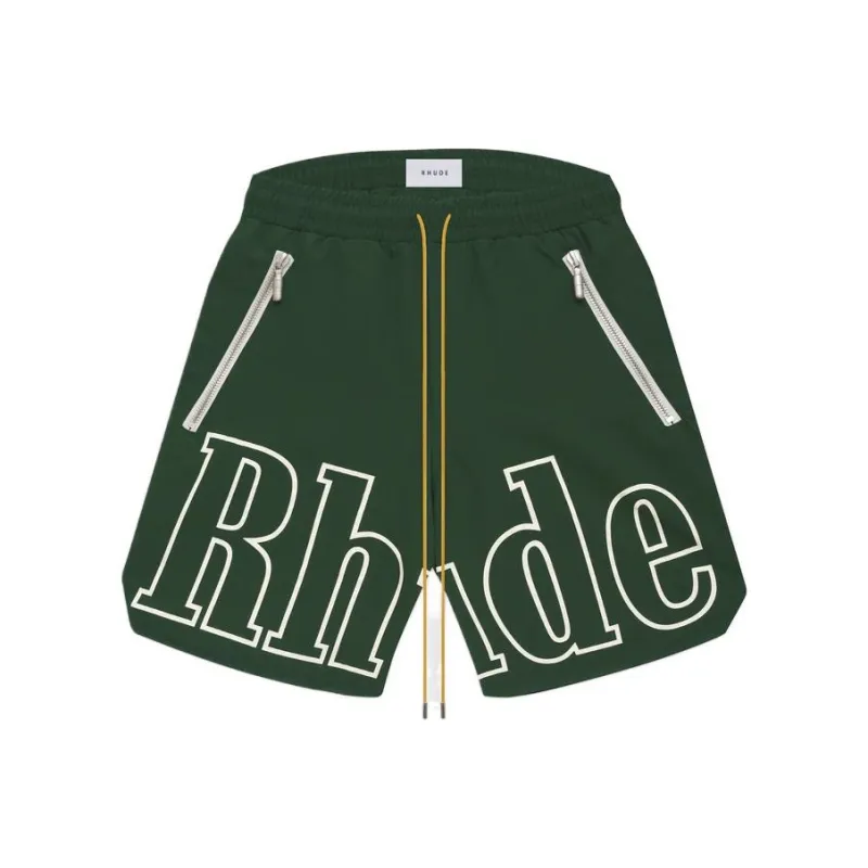 RHUDE Casual Shorts Men Green-0