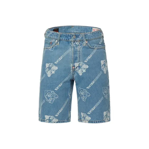 EVISU SS22 Shorts Men's Denim Blue