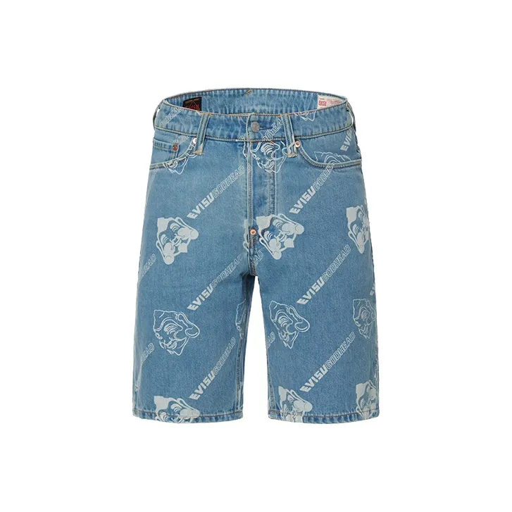 EVISU SS22 Shorts Men's Denim Blue-0
