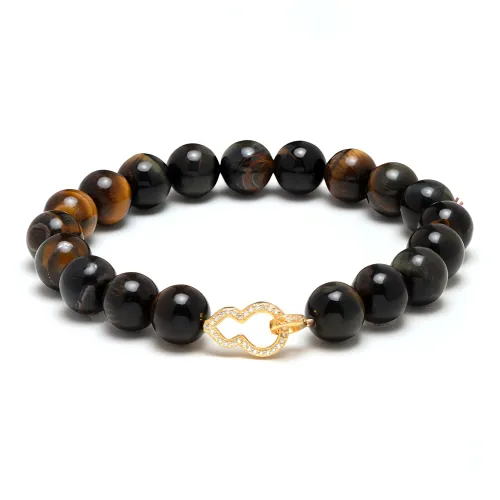 CIGA LONG Tiger's Eye Stone Beaded Bracelet, Additional+3 Bead Men's