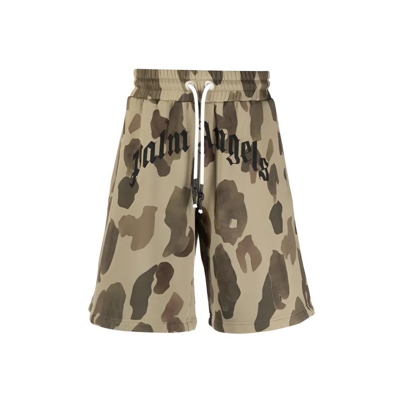 PALM ANGELS Camouflage Military Pattern Shorts-0