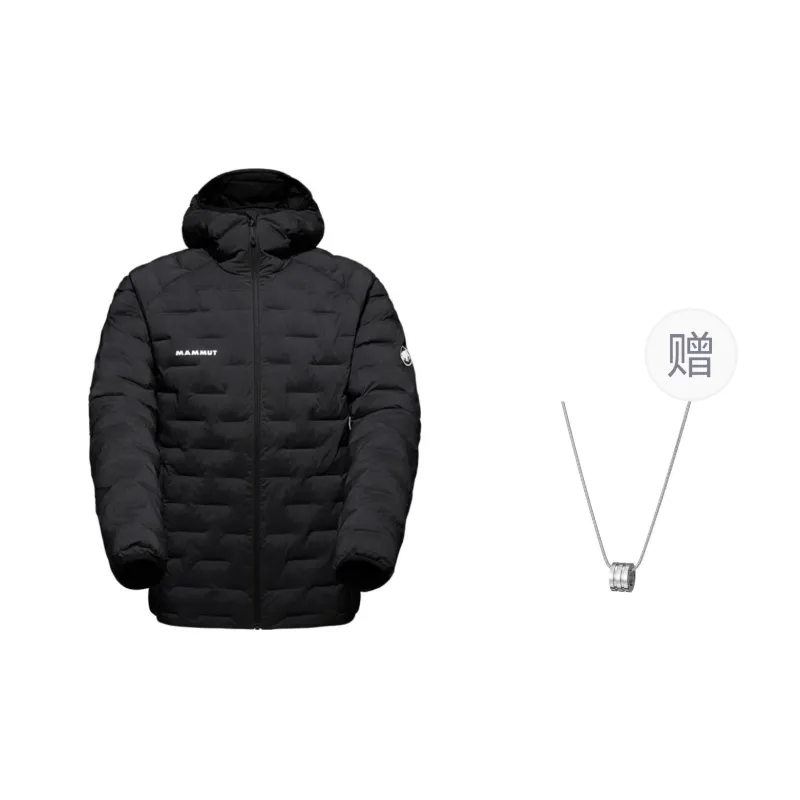 MAMMUT Sender Puffer Jacket Unisex Black Comes With Necklace-0