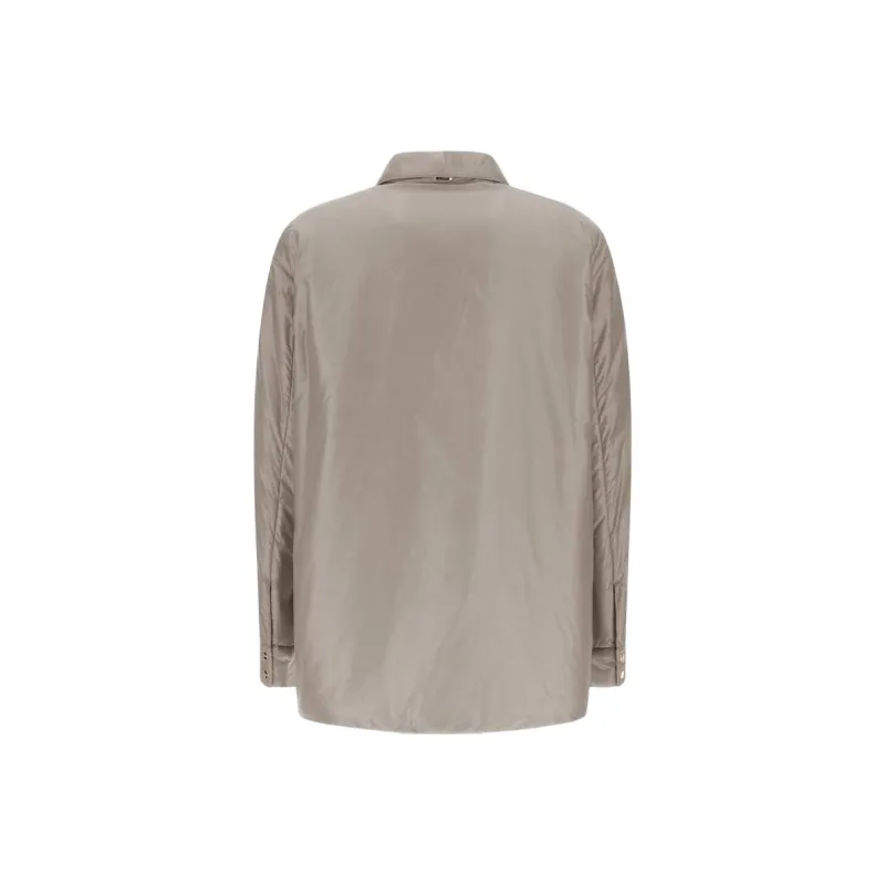 HERNO Long Sleeved Press Stud Down Jacket-1