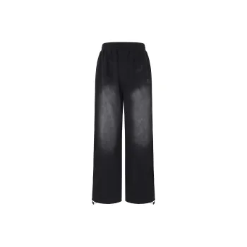 BIPOLAR Casual Pants Unisex Black Denim Blue